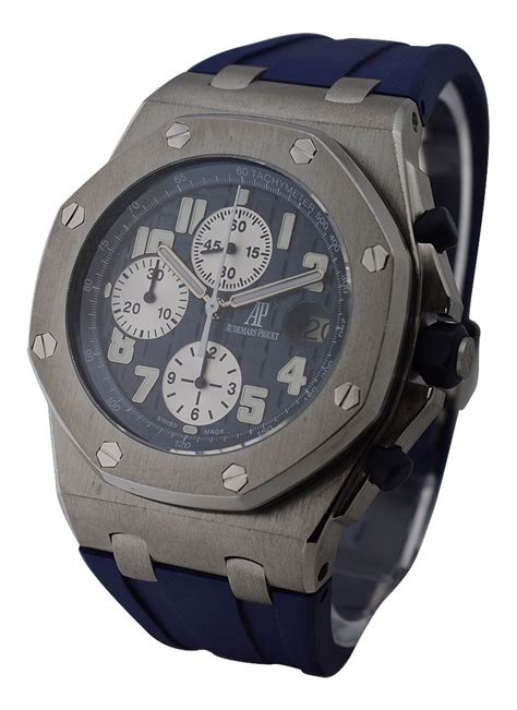 blue rubber strap for audemars piguet royal oak|Audemars Piguet crocodile strap.